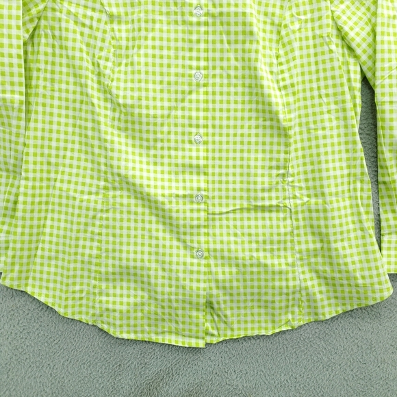 Jessica London Poplin Tunic Button Up Shirt Women's Plus Size 18W Plaid Green - Picture 4 of 13